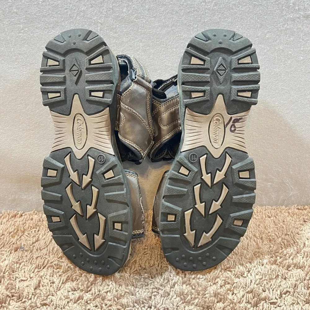 788|Coleman Adjustable Triple Strap Outdoor Gorpcore Sport Sandals Brown Mens 11